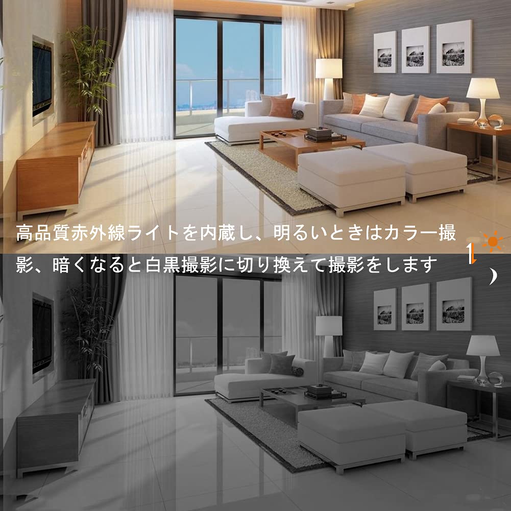 Amazon.co.jp: KPACOT 防犯カメラ 屋外 500万画素（2592x1944）ドーム